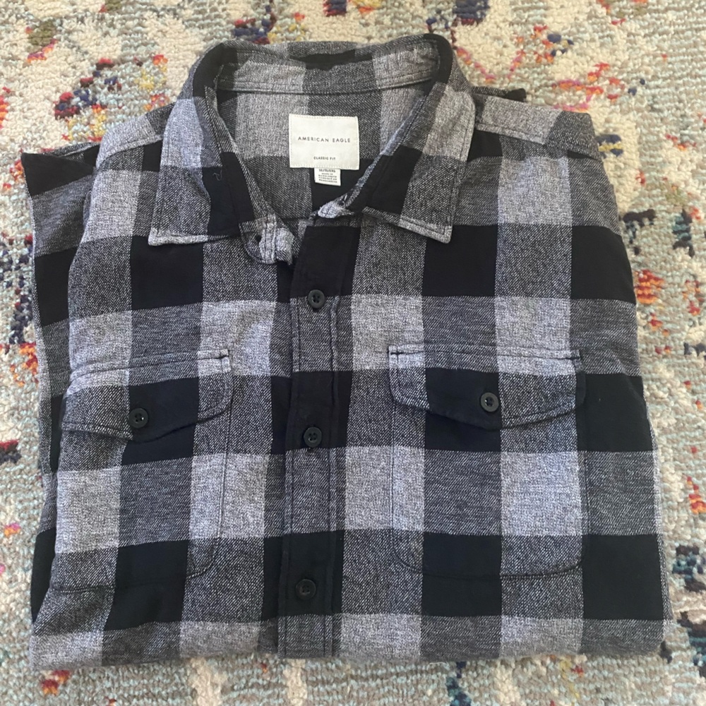 American Eagle Plaid Button Down